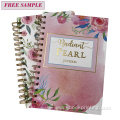 Wholesale school supplies plastic cover spiral notebook